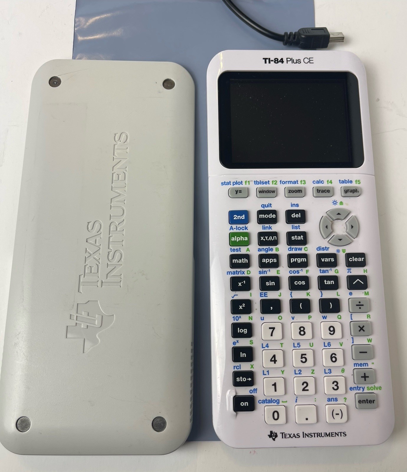 Texas Instruments TI 84 Plus CE Graphing Calculator With Charging Cable Working