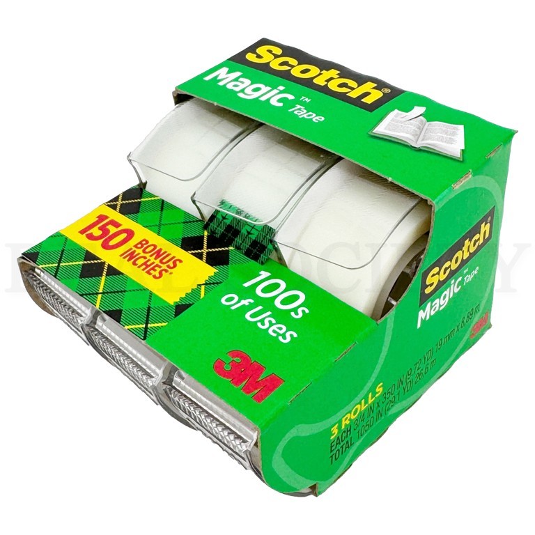 Scotch Magic Tape Transparent 0.75in X 350in Rolls Lot of 6