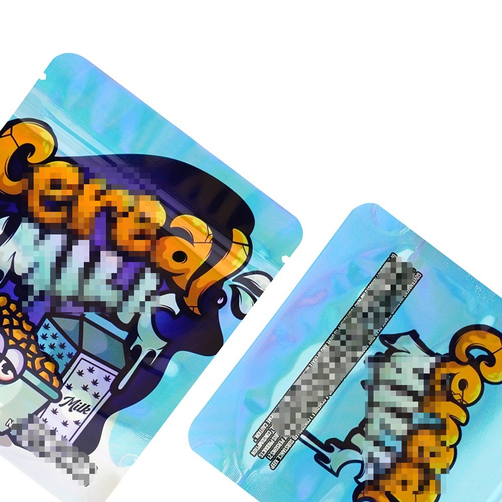 100Pcs 3.5g Smell Proof Zip Seal Mylar Bags Resealable Food Candy Storage Pouch