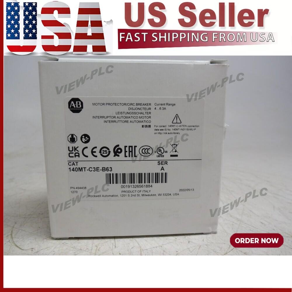 New AB 140MT-C3E-B63 4.0-6.3A 3-Pole Motor Protection Breaker