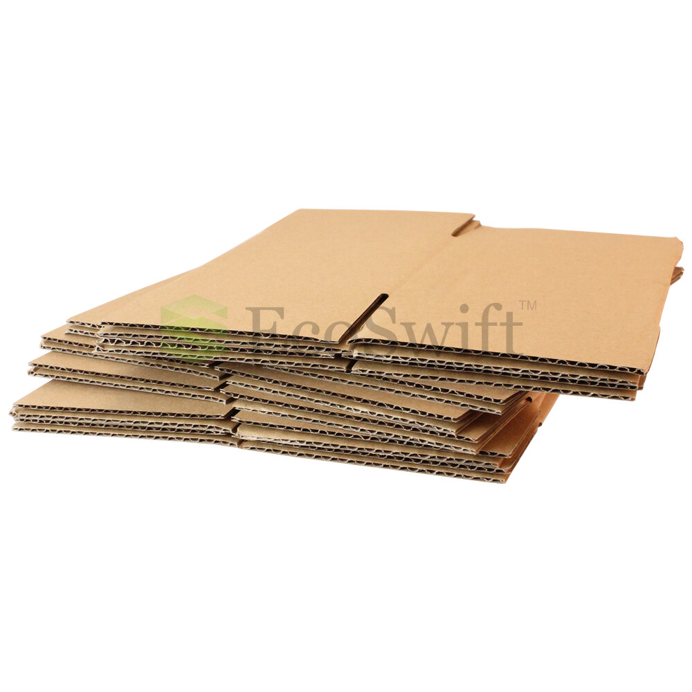 1-200 3x3x3 “EcoSwift” Cardboard Packing Mailing Shipping Corrugated Box Cartons