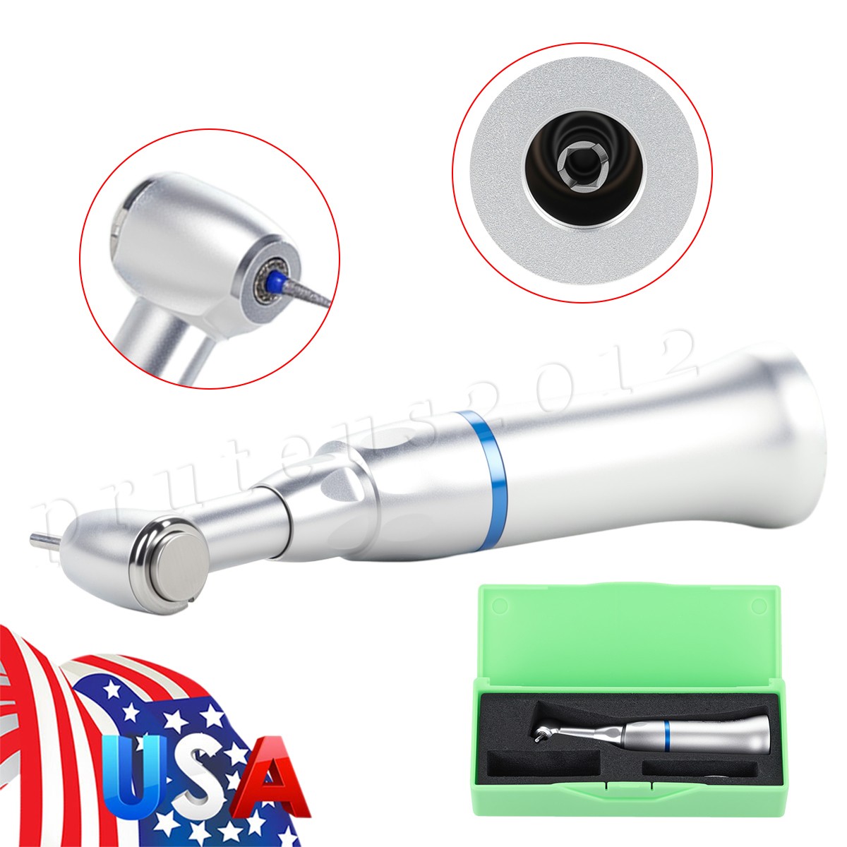 SEASKY Dental Contra Angle Handpiece FG 1.6mm E type Low Speed Push Button