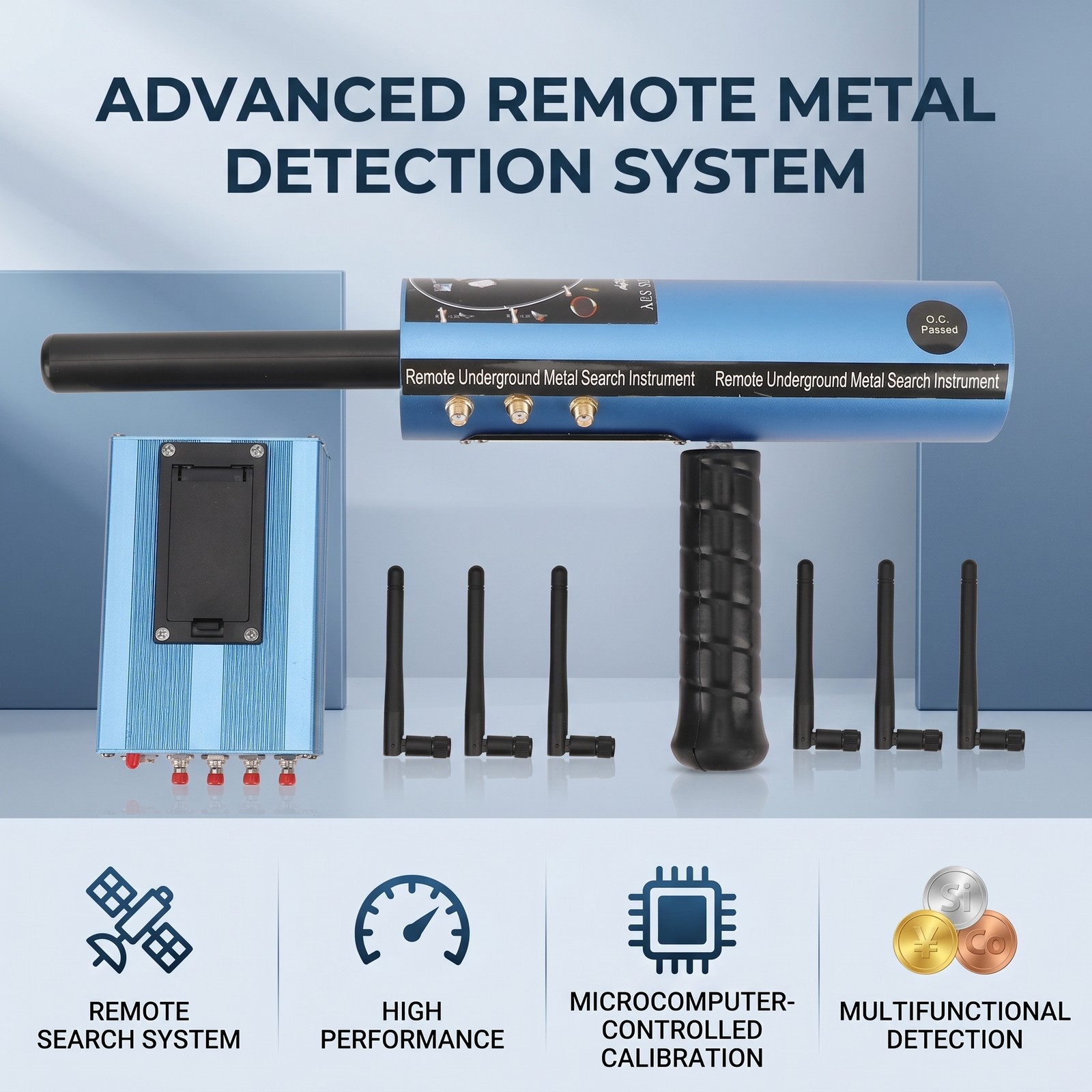 Metal Detector Stable Performance Gold Silver Copper Stone Detector with Transm