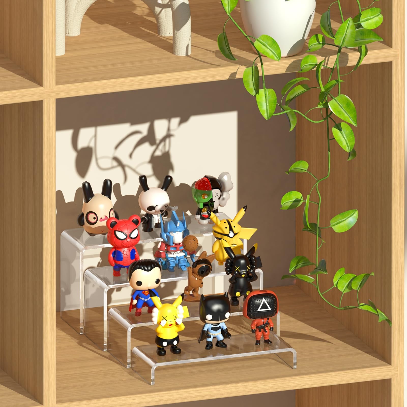 HeavyDuty Acrylic Display Risers 7 Inch 8 Inch Clear 6 Pcs for Collection