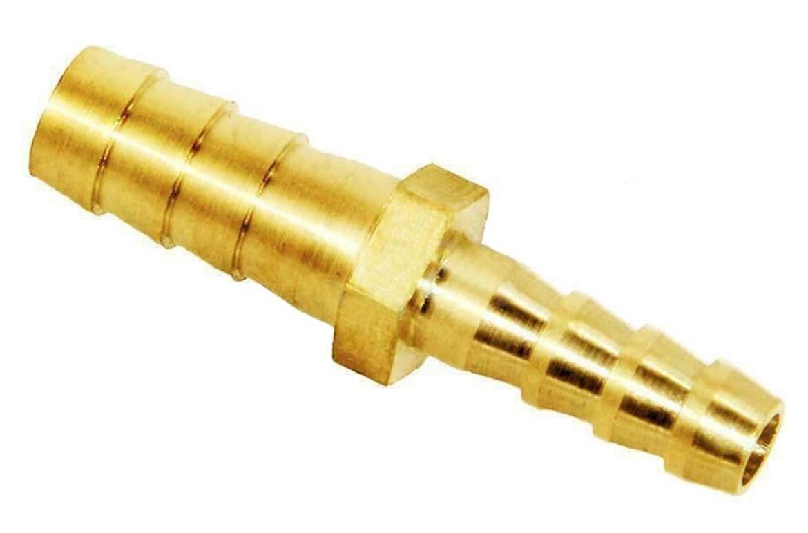 (5 Pack) 1/2″ X 3/8” Hose Barb Mendor Union Hex Splicer Brass Fitting-USA