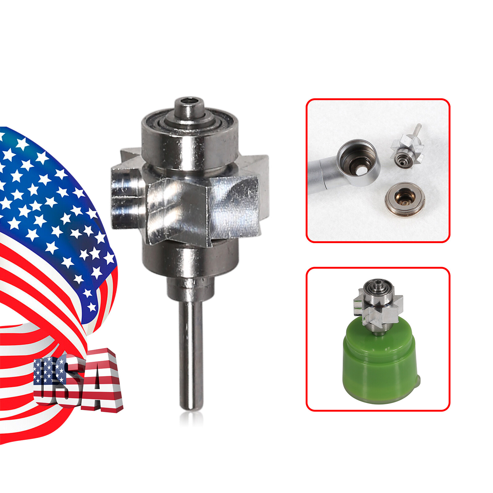 Dental Turbine Cartridge Rotor for Yabangbang High Speed Handpiece Replacement
