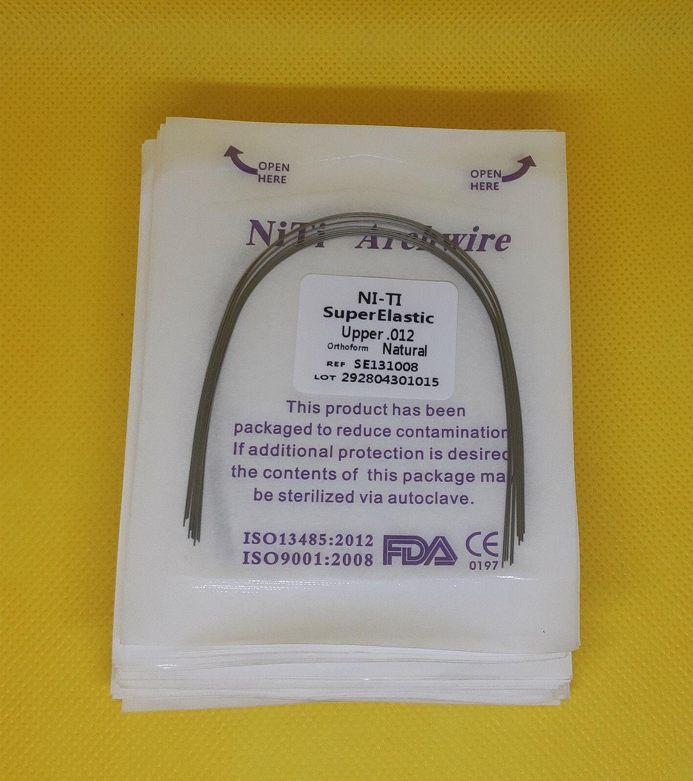 10Pcs/Pack Dental Super Elastic NITI Arch Wires Orthodontic Round Natural Form