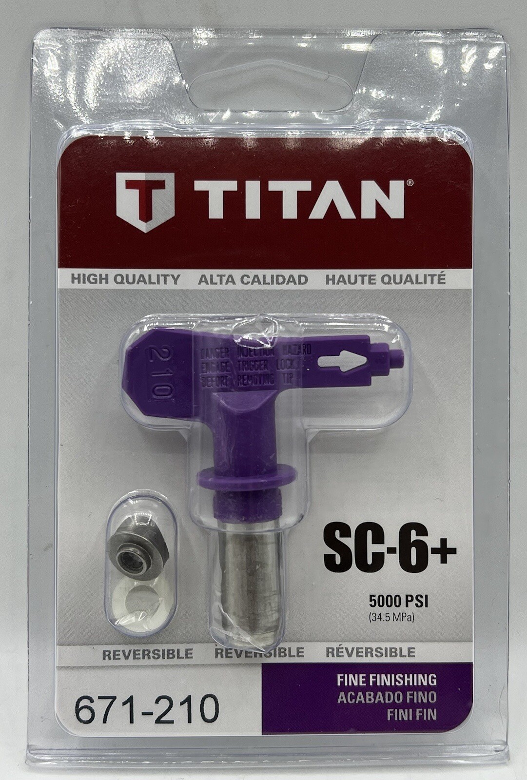 NEW Titan 671-210 5000 PSI SC-6+ Synergy Fine Finish Tip 0.010 in. SHIPS FREE!