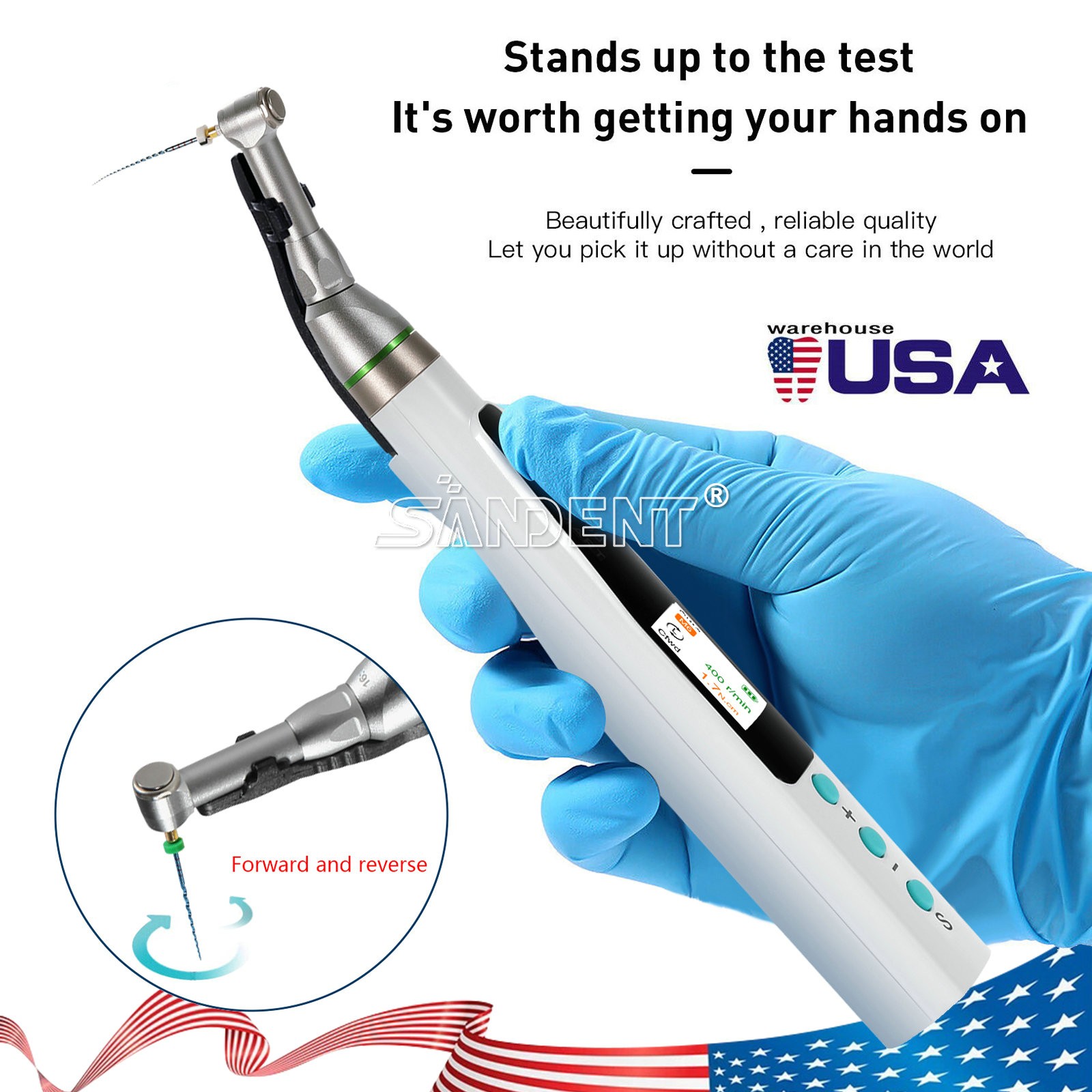Dental 1:5 Fiber Optic LED Electric Contra Angle Increase Handpiece Ti-MAX X95L