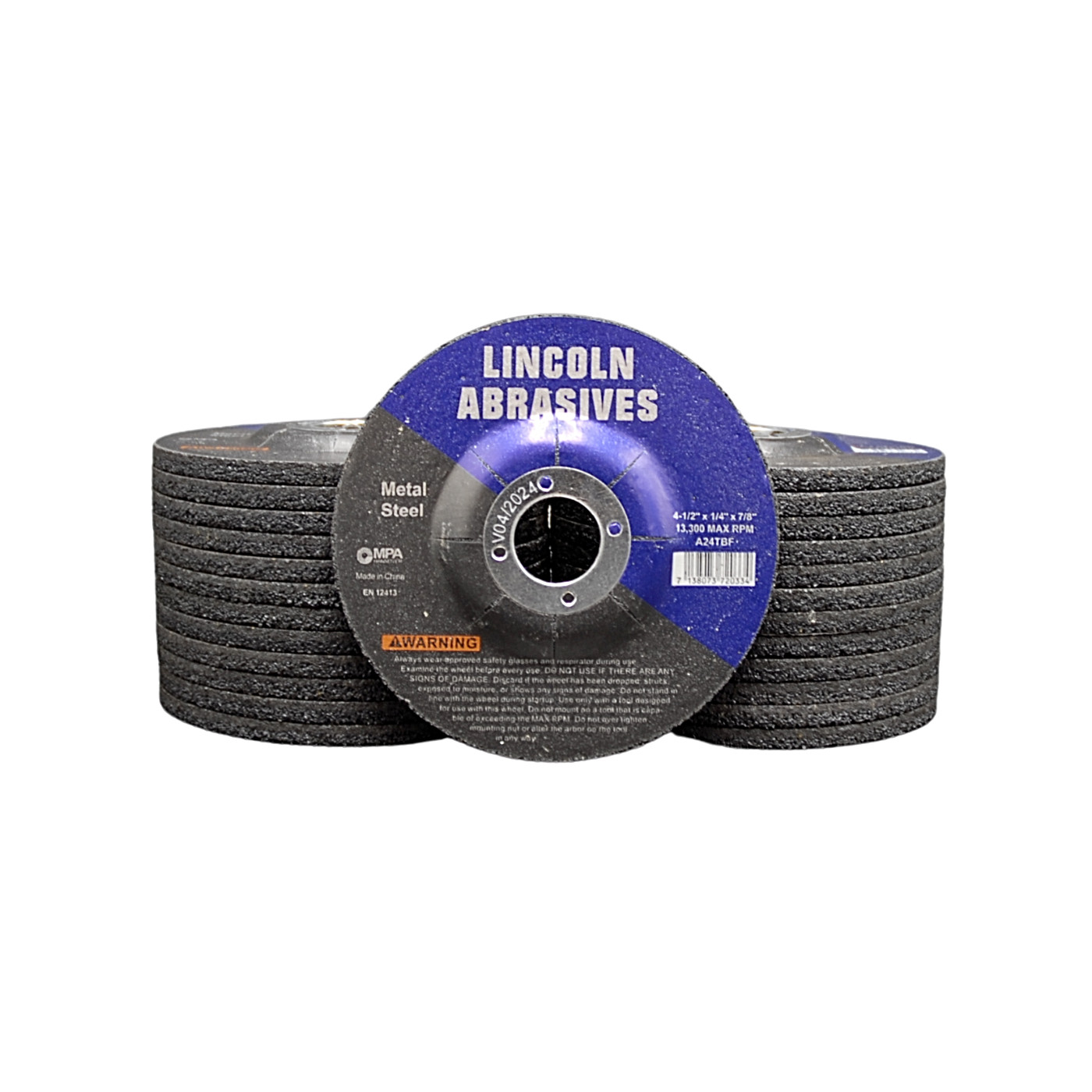 25 PACK Grinding Wheels 4-1/2″ x 1/4″ x 7/8″ Metal Steel 4.5 Disc Angle Grinder