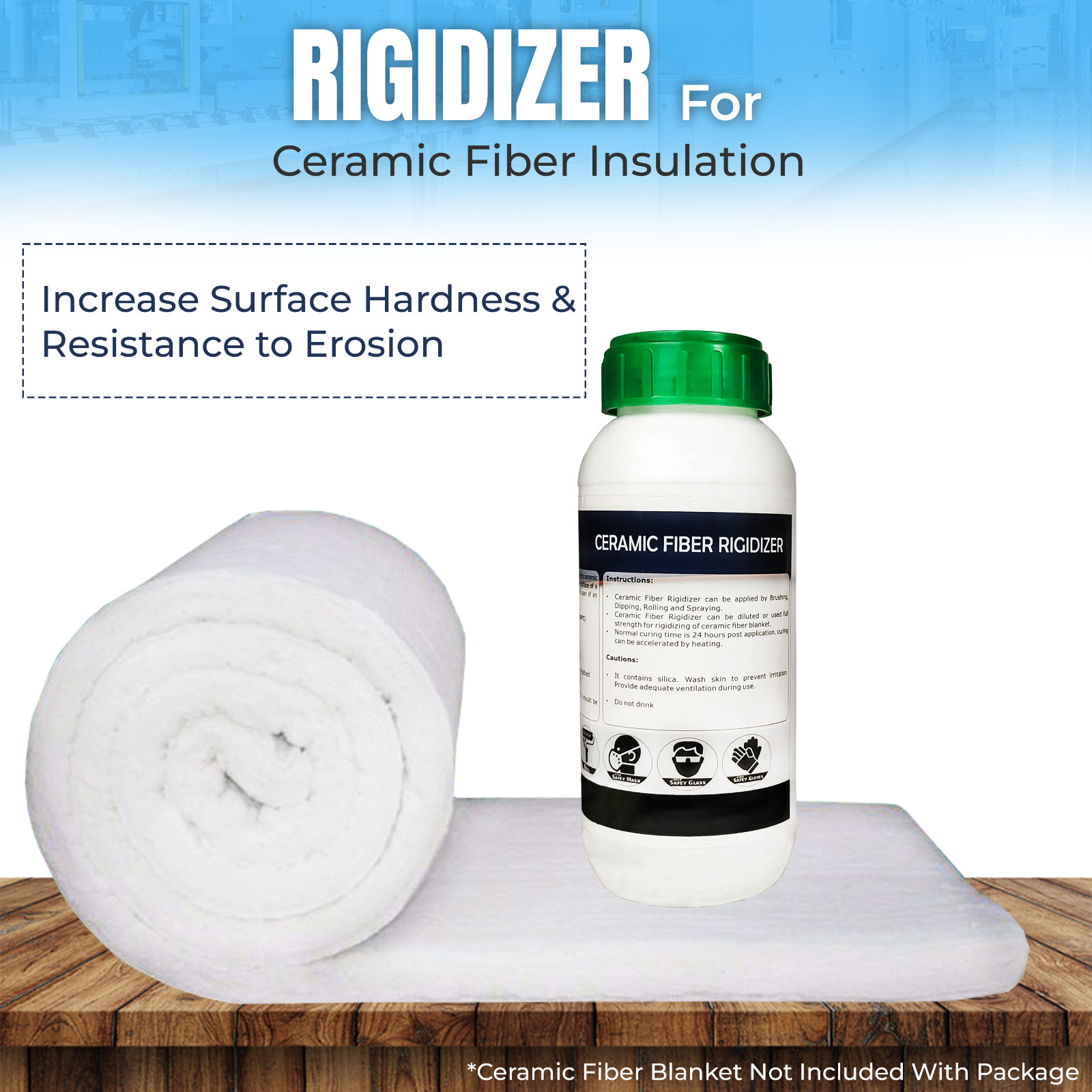 Coating for Ceramic Fiber Blanket Fireproof Insulation, 2300F – 16 Oz, Rigidizer