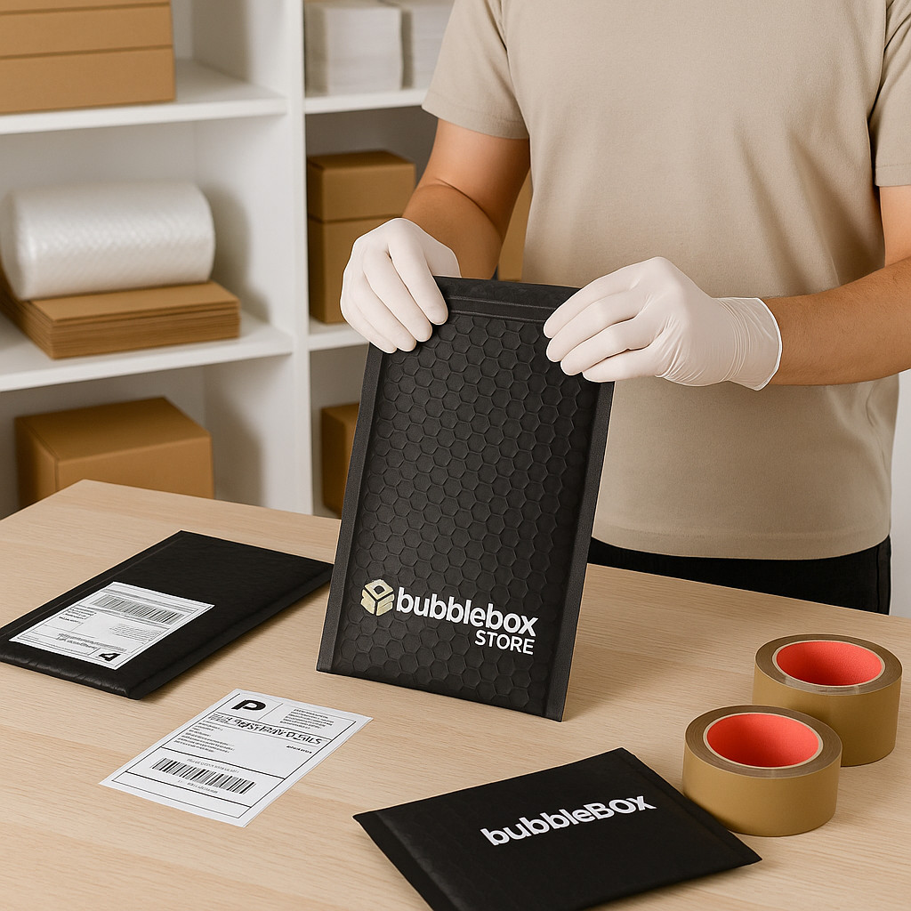 #0 Poly Bubble Mailers 6.5×10 Black Padded Shipping Envelopes for Small Business