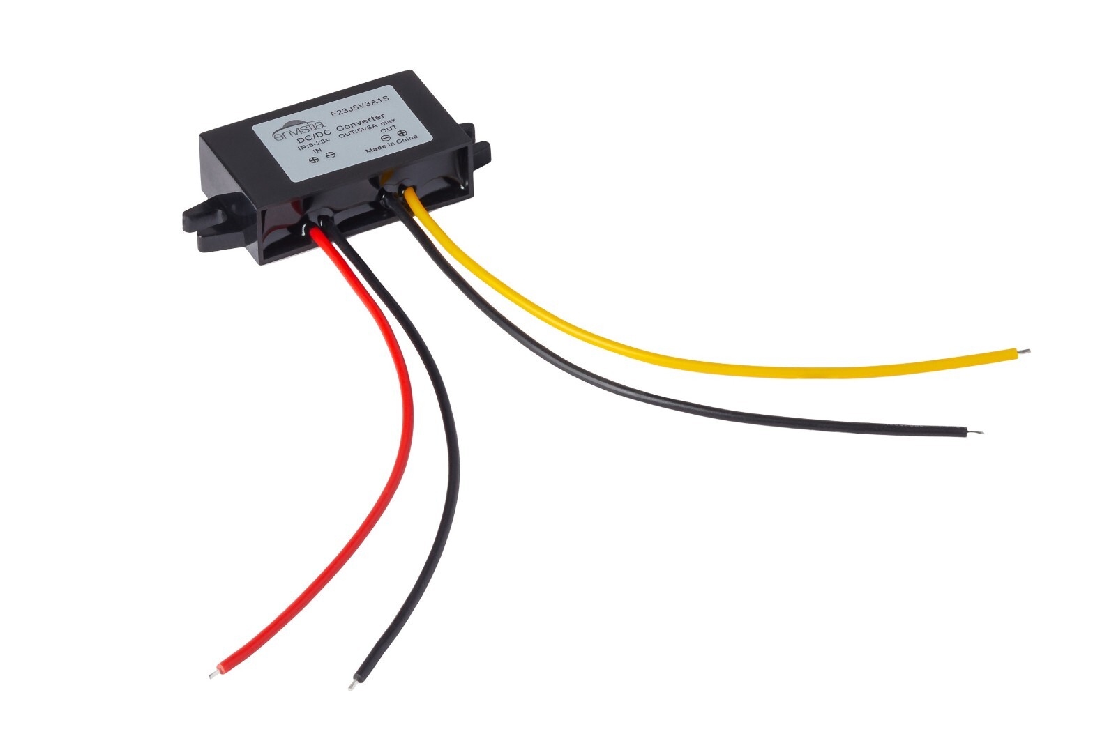12V (8-23V) In To 5V Out 3A 15W DC-DC Waterproof Converter Module Flying Leads