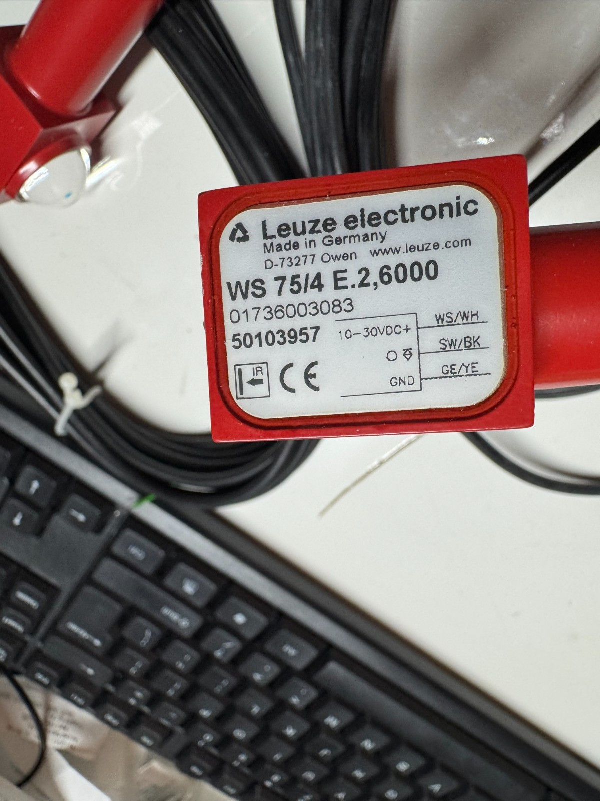 LEUZE WS 75/4 6000 #s 50103955 AND 50103957 TRANSMITTER & RECIEVER MODULES.