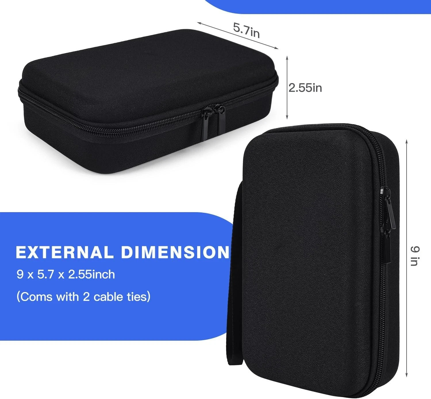 Hard Travel Electronic Organizer Case For MacBook Power Adapter Chargers Cables