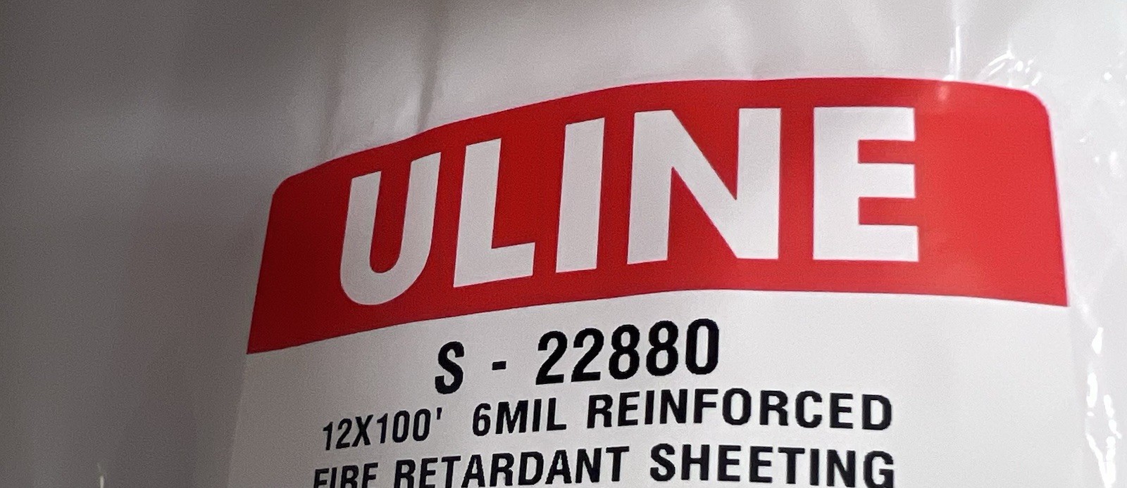6 Mil Reinforced Fire Retardant 12’x100’ Plastic Roll