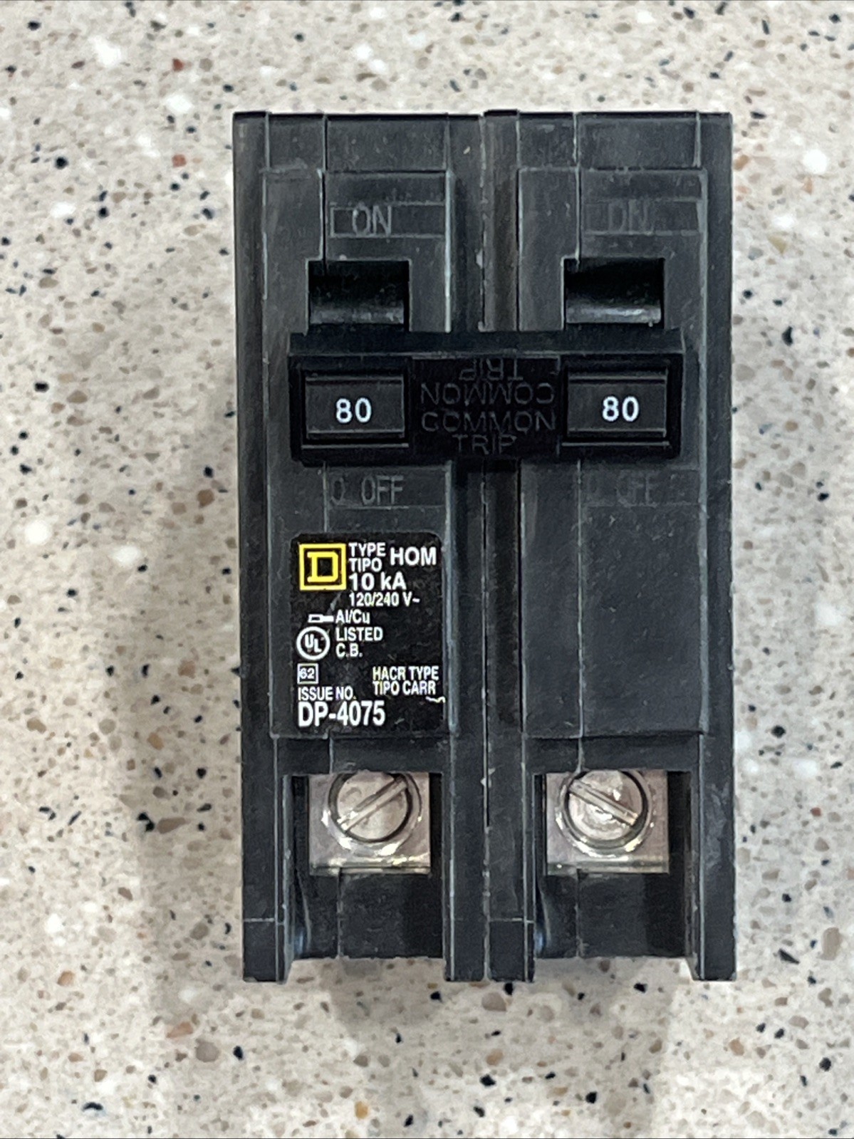 Square D HOM280 , 80 Amp 120/240V 2-Pole Circuit Breaker NEW IN BOX, US SELLER