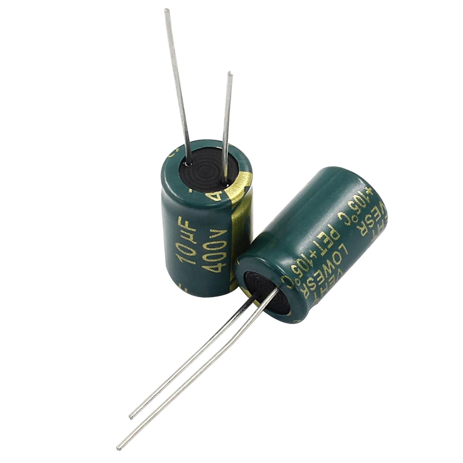 10PCS 400V 10UF Electrolytic Capacitor 0.39X0.63In High Frequency Aluminum Elec