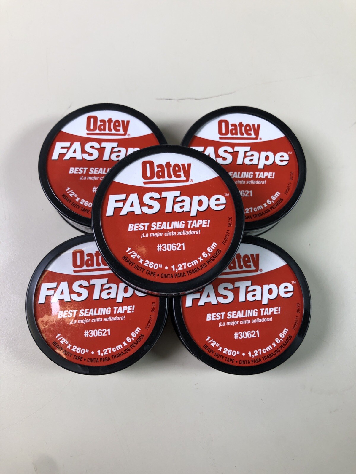 Oatey Fastape 1/2 in. x 260 in. PTFE Thread Seal Tape (5 Pack) New