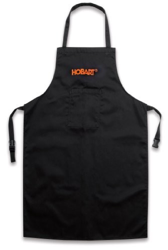 Hobart Welding Apron, Flame-Retardant Cotton, Black, One size fits most, Model#