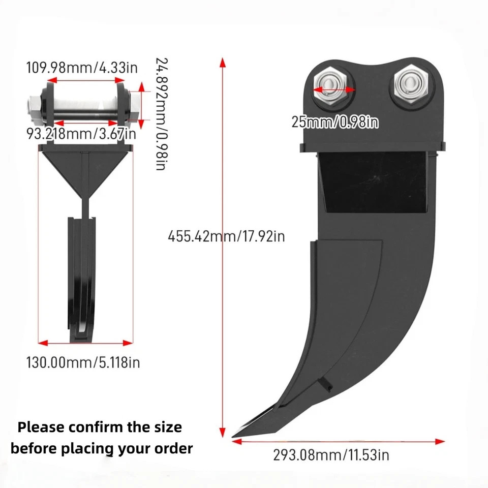 New Hydraulic Thumb Clamp Kit Small Digger Attachment for1-1.8Ton Mini Excavator