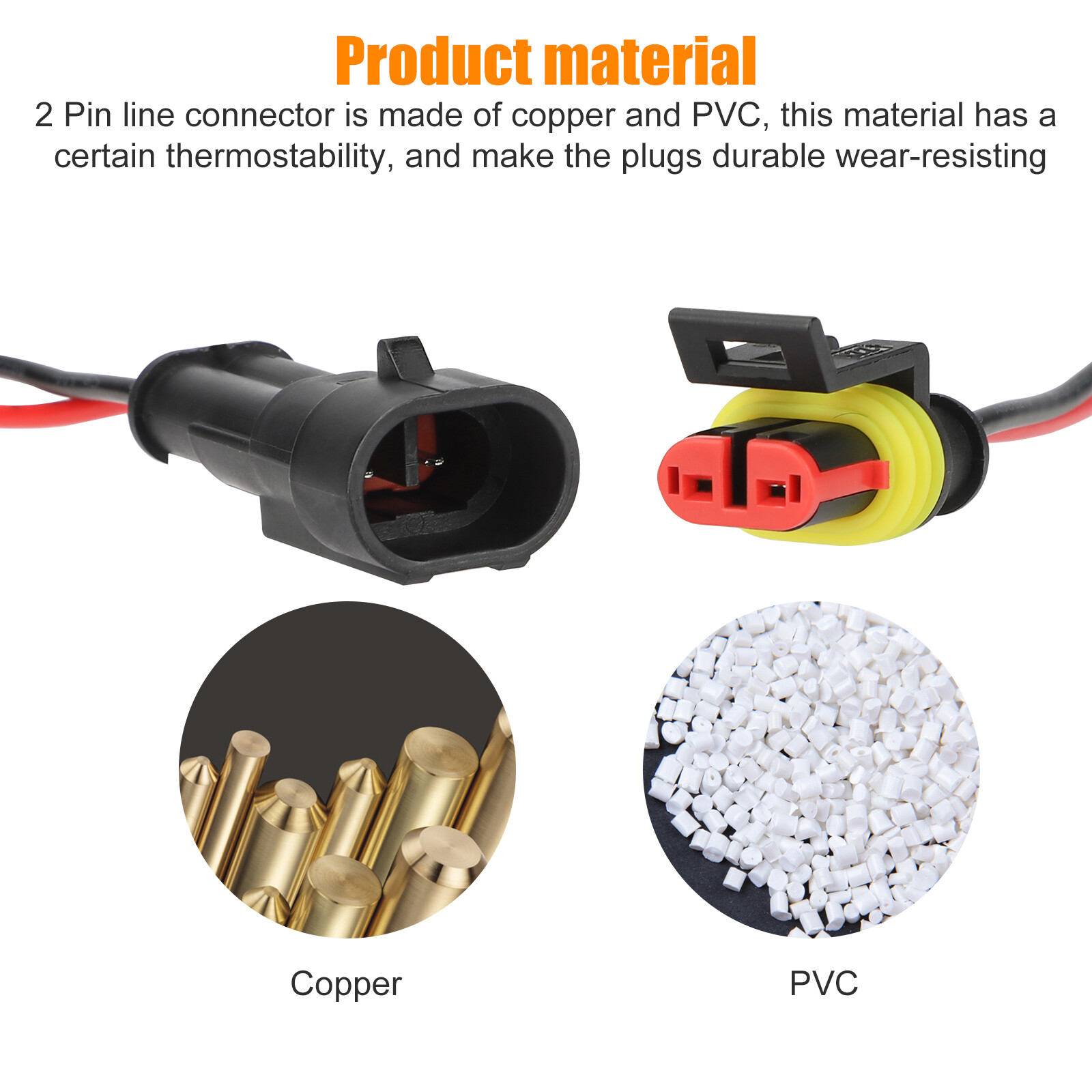 20X Car Waterproof Electrical Wire Cable Connector Male Female 2Pin Way Plug Kit