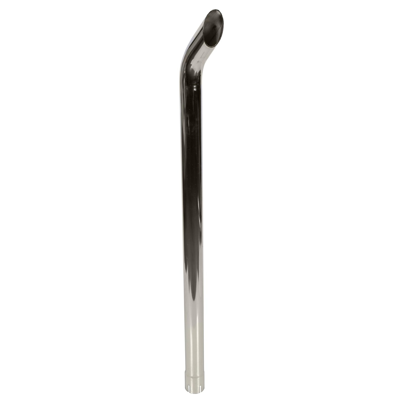 Universal Exhaust Stack Bended End Pipe Curved Chrome 2-3/8″ x 48″ for Tractors