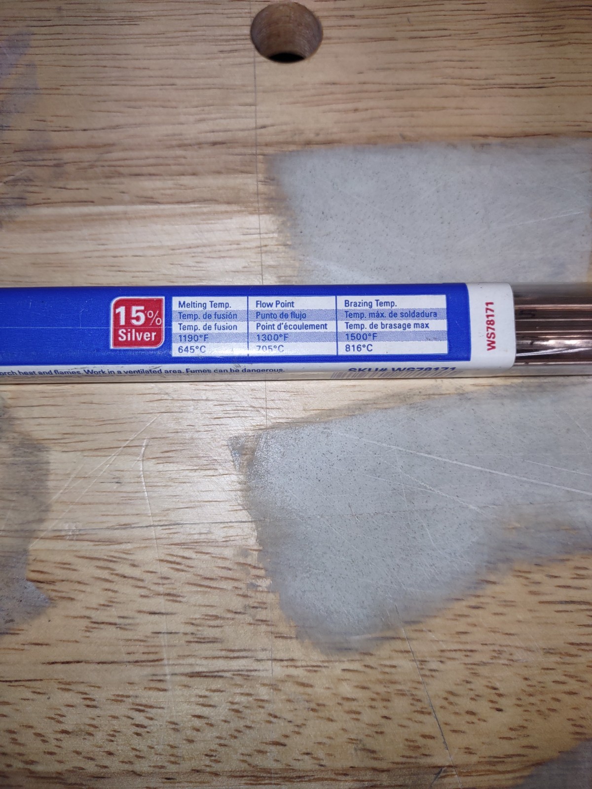Lenox Brazing silver 15% 28 rods 1lb HVAC BCUP-5 sil-fos BCuP-5 Stay-Silv 15