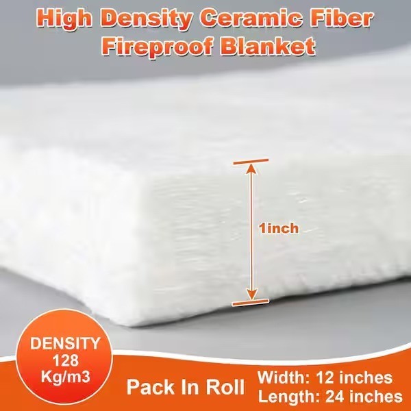 12×24 Ceramic Fiber Blanket Fireproof Insulation 2400°F Heat Shield
