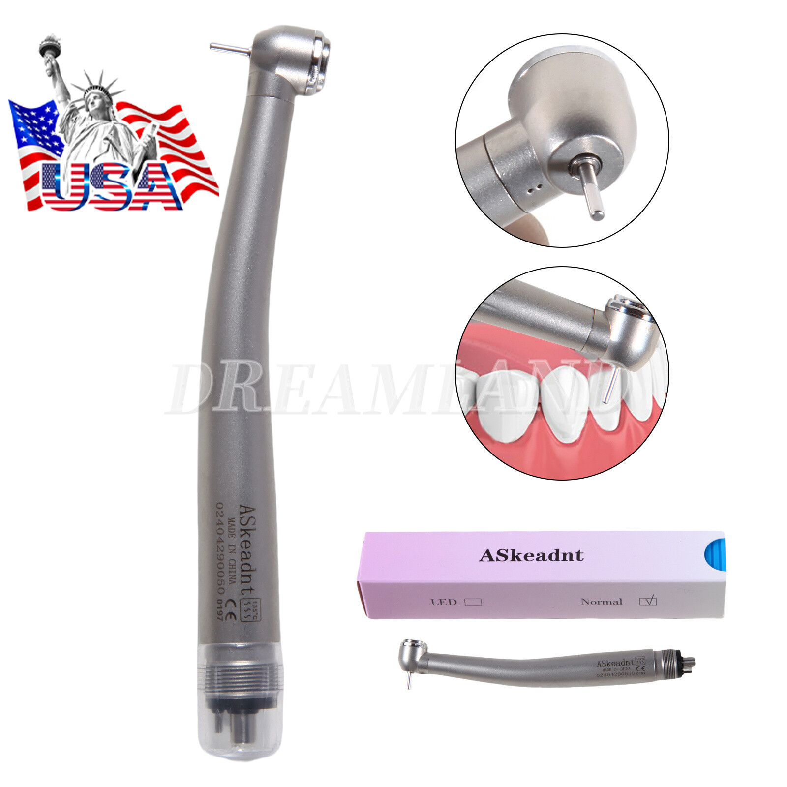 NSK Style Dental Fiber Optic LED E-generator/ High Speed Handpiece 4 Hole/2 Hole