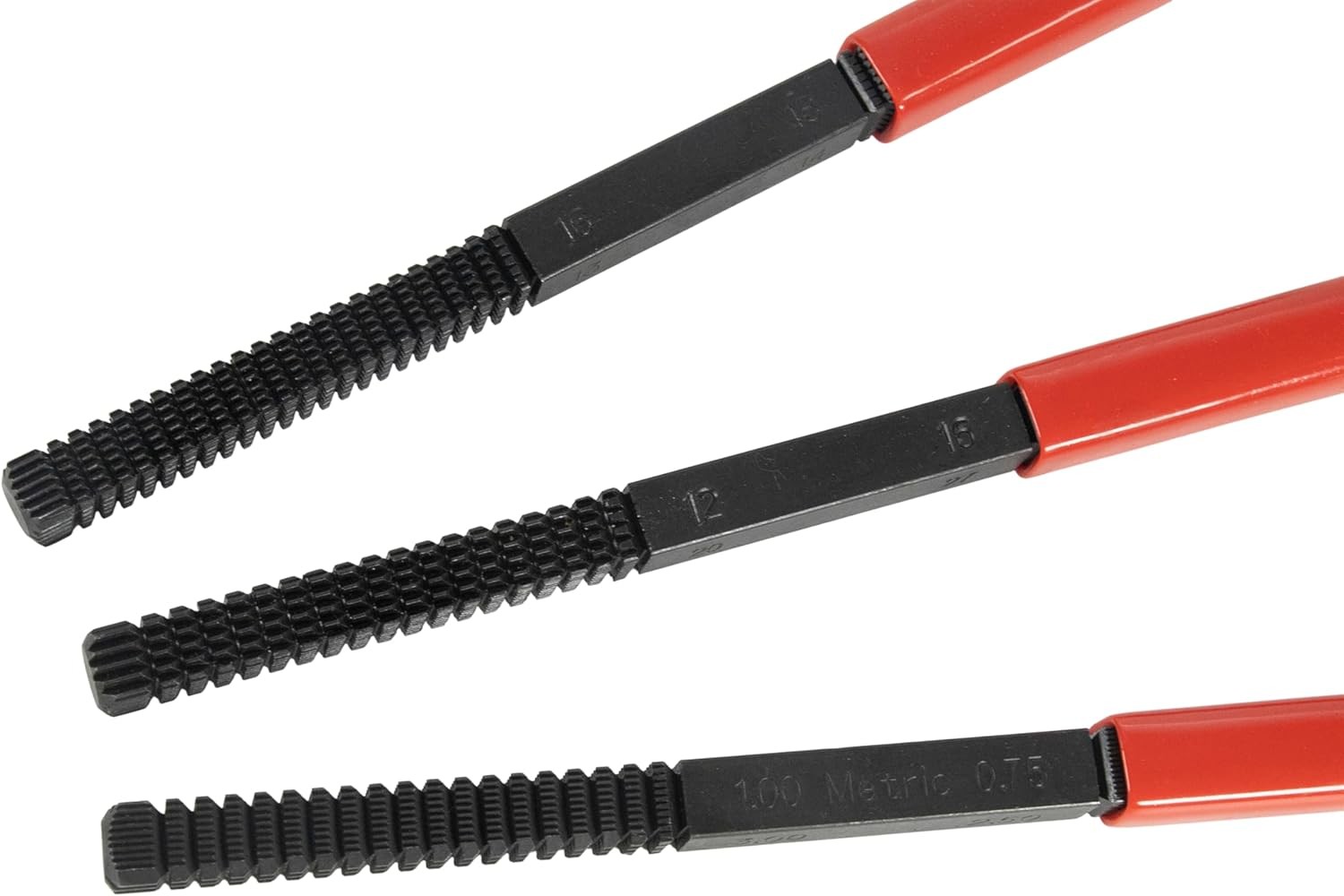 HFS(R) 3PCS Thread Repair File Set High Carbon Steel Thread Restorer SAE&Metric