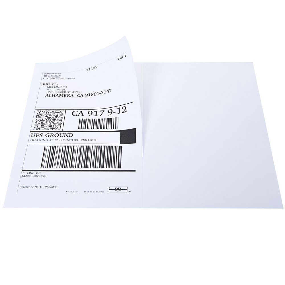 200-20000 Premium 8.5×5.5 Shipping Mailing Labels Half Sheet Self Adhesive Label