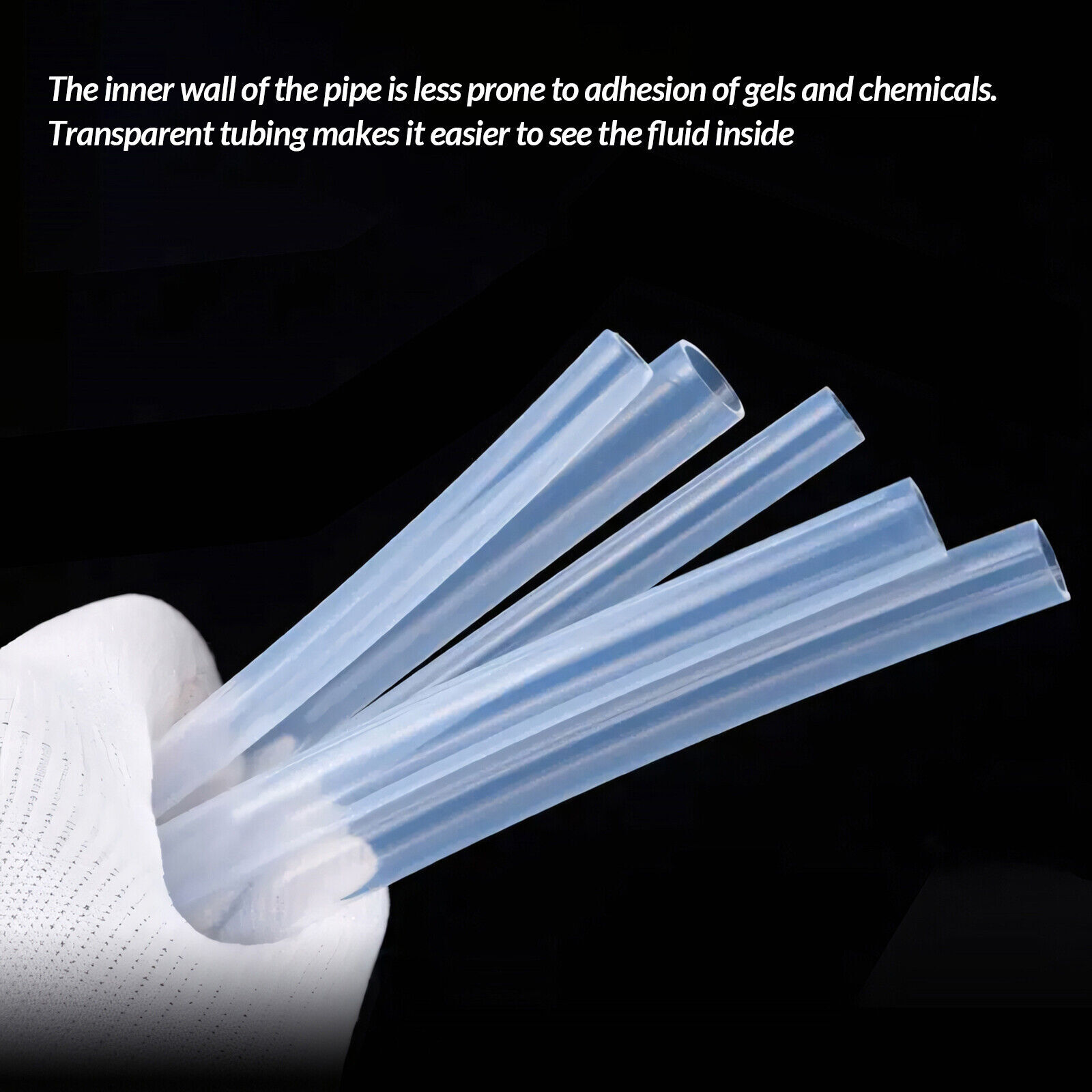 PTFE Tube Tubing Pipe High Temp Resistance Transparent ID 0.8-11 mm OD 1.6-14 mm