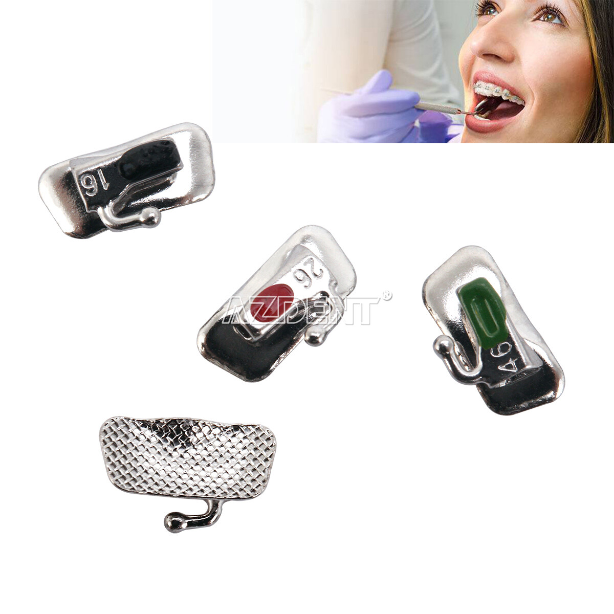 10X Tubos bucales individuales de ortodoncia dental Bondable Roth 022 1er molar