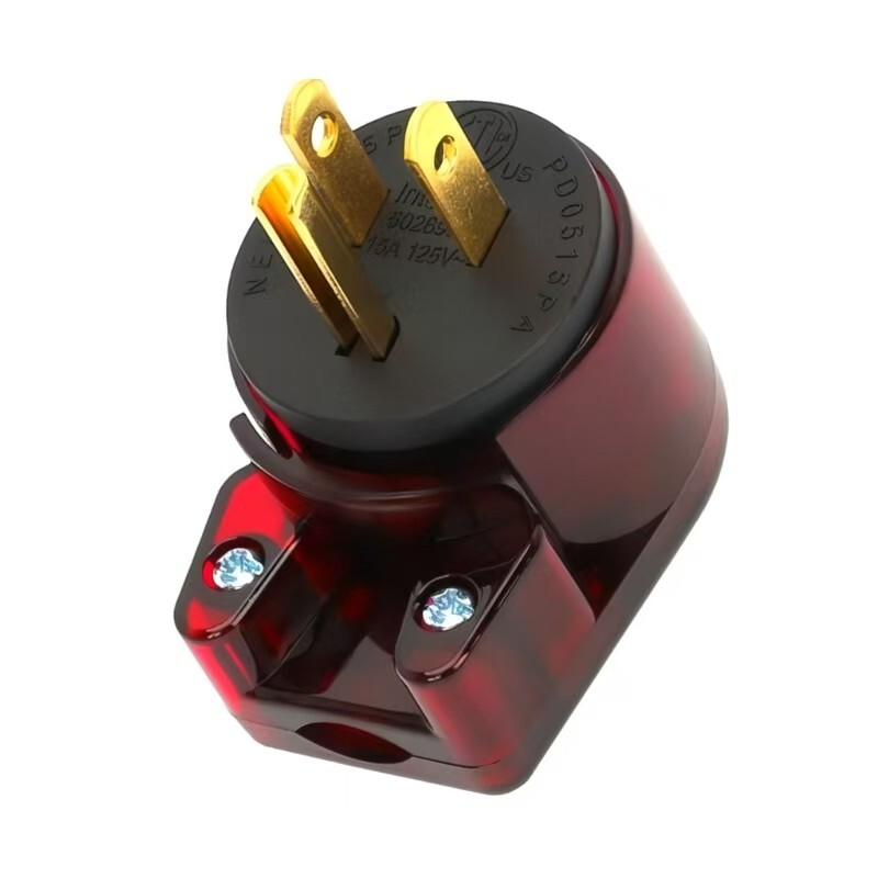 [5PACK]90 Degree USA Canada Male Plug Nema 5-15P 15A 125V 3-Prong Angle DIY Plug