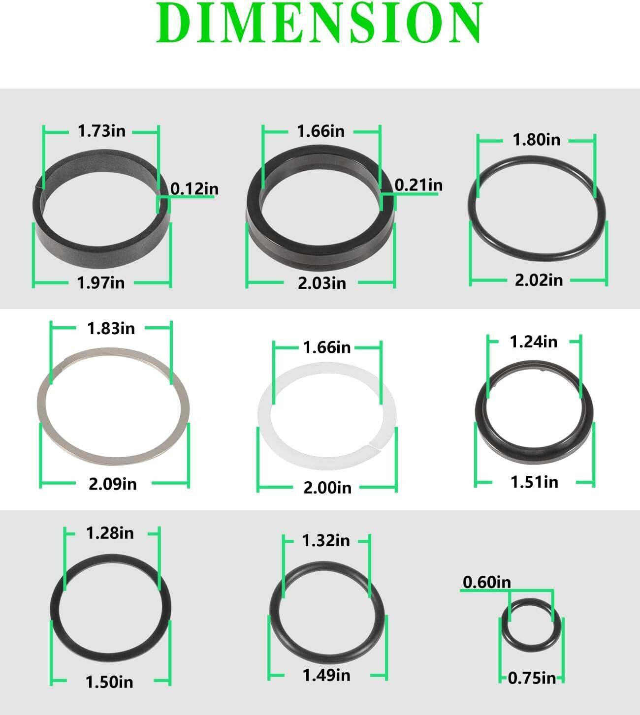Round Baler Tension Gate Cylinder Seal Kit AE43288 for John Deere 430 530 Rod