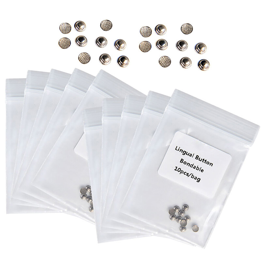 5X AZDENT Dental Orthodontic Round Lingual Button for Bondable 10Pcs/Pack