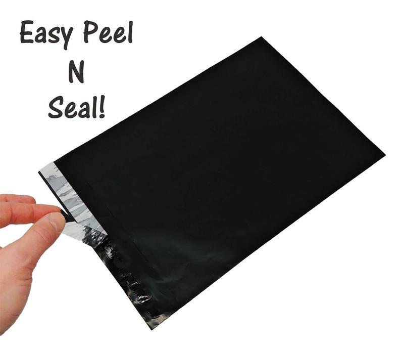 10×13, 7.5×10.5″ Night Black Poly Mailers, Non-Transparent, Shipping Envelopes