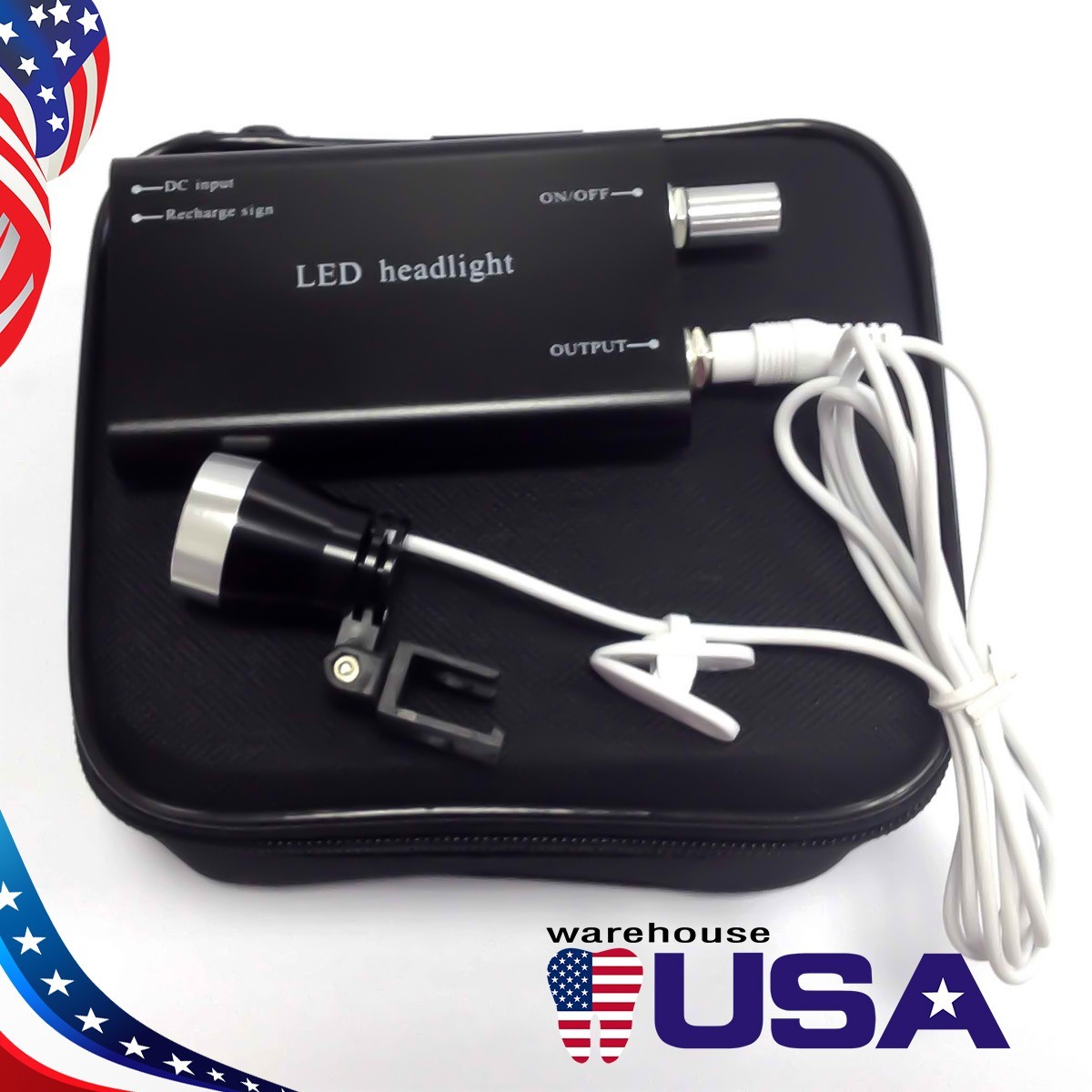 3W Dental LED Head Light Lamp for Surgical Medical 3.5X Binocular Loupes AZDENT