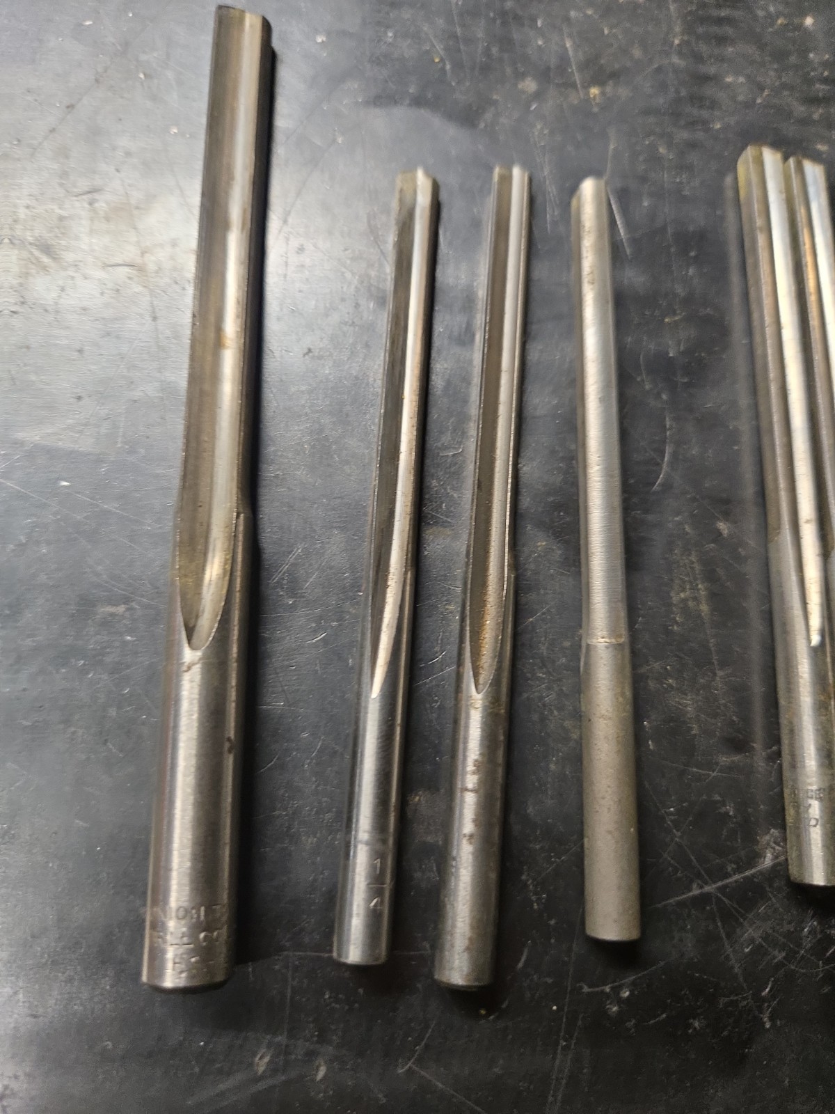Vintage HSS Straight Flute Chucking Reamer Lot USA Machinist Tooling