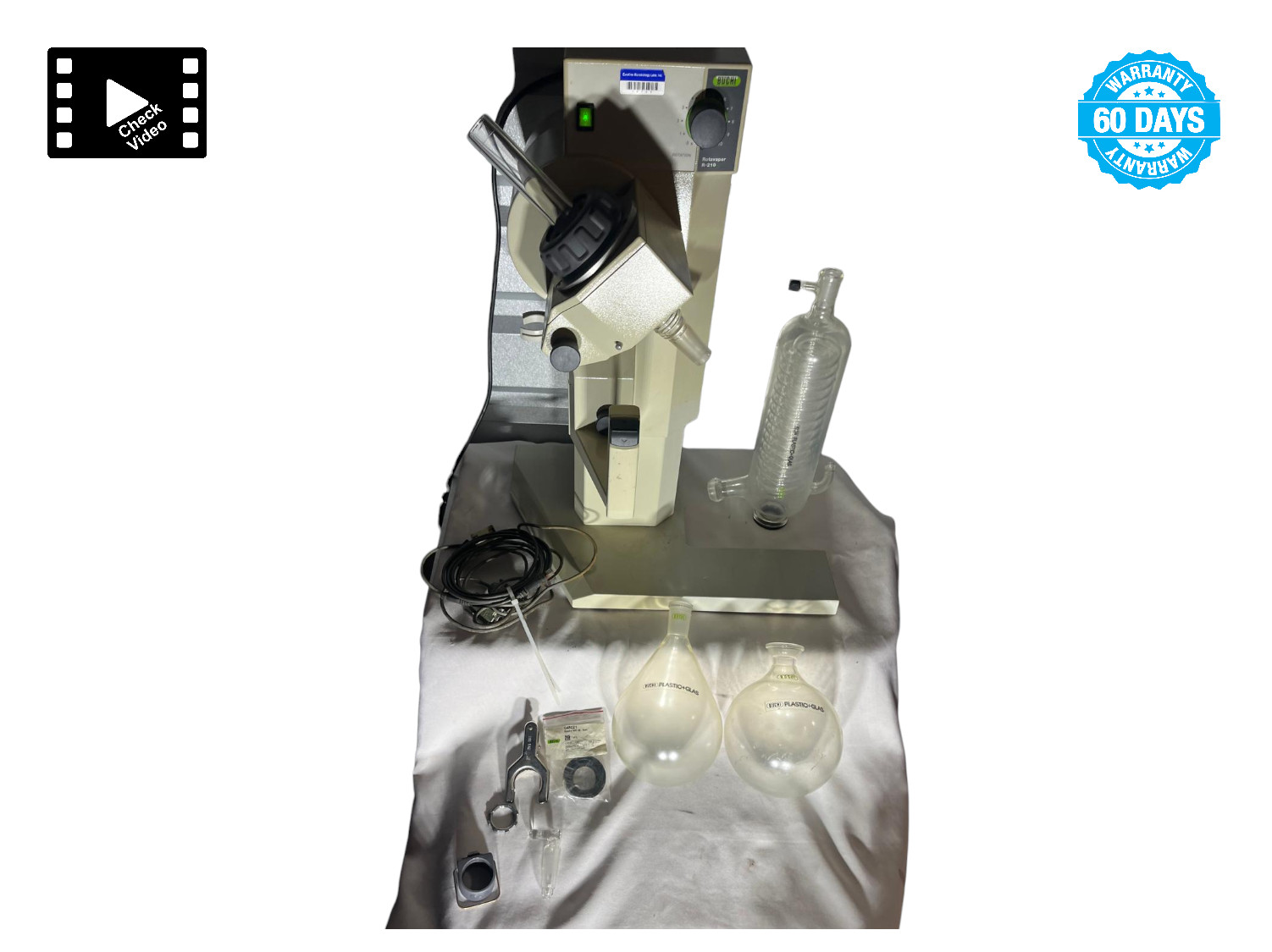 Buchi R-210 Rotavapor Rotary Evaporator with noted accessories 60 days warranty