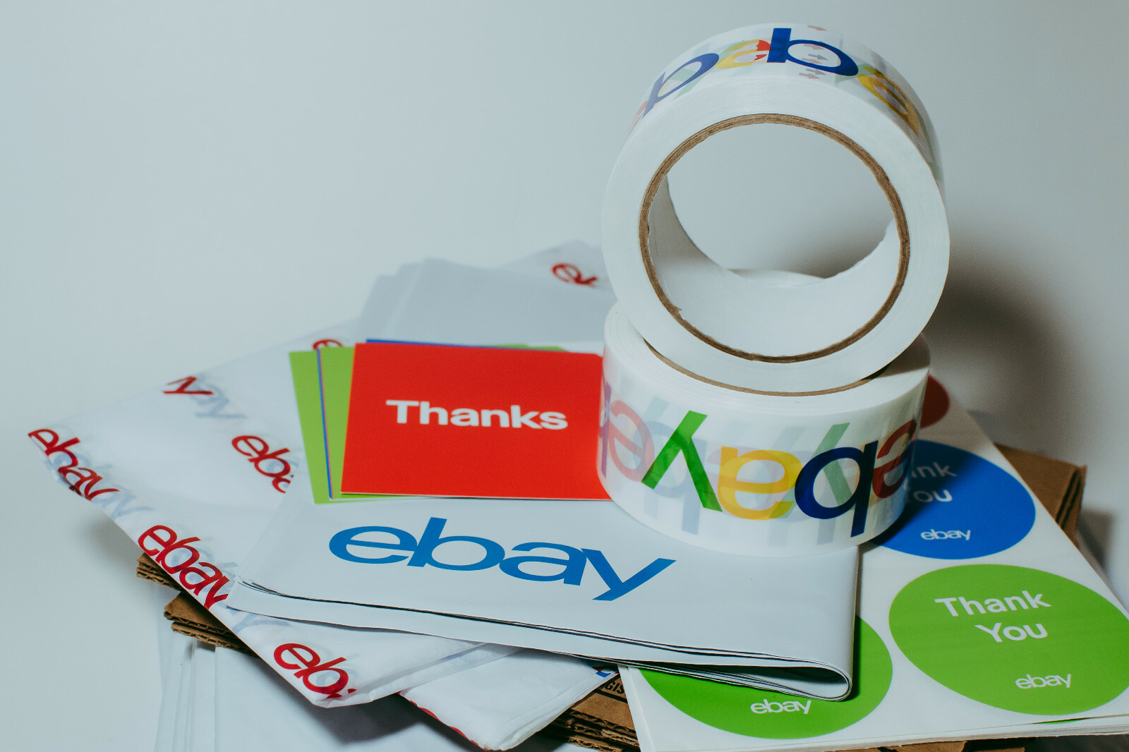78 Ebay Branded Shipping Supplies Kit Boxes Lg Poly Tape Tissue Postcards MORE