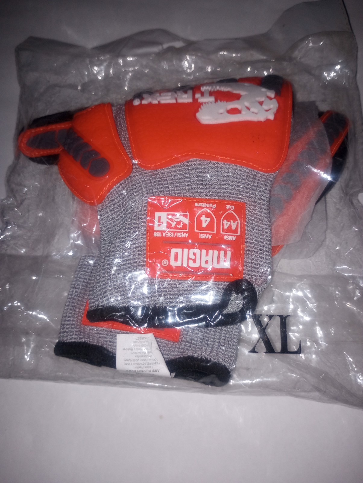 Magid T-REX Industrial Impact Resistant Work Gloves XL Orange/Black Fr Shipping