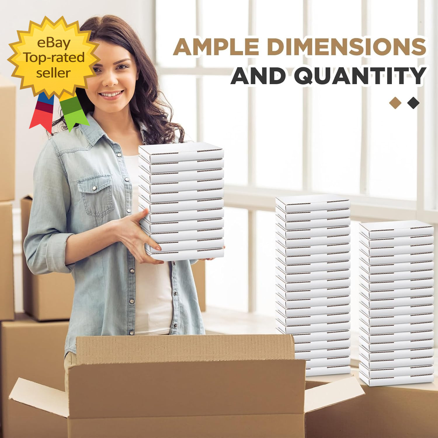 100 Pcs 5 5/8″L X 5″W X 7/16″H Cd Mailer Box Cd Shipping Boxes Corrugated Mailin