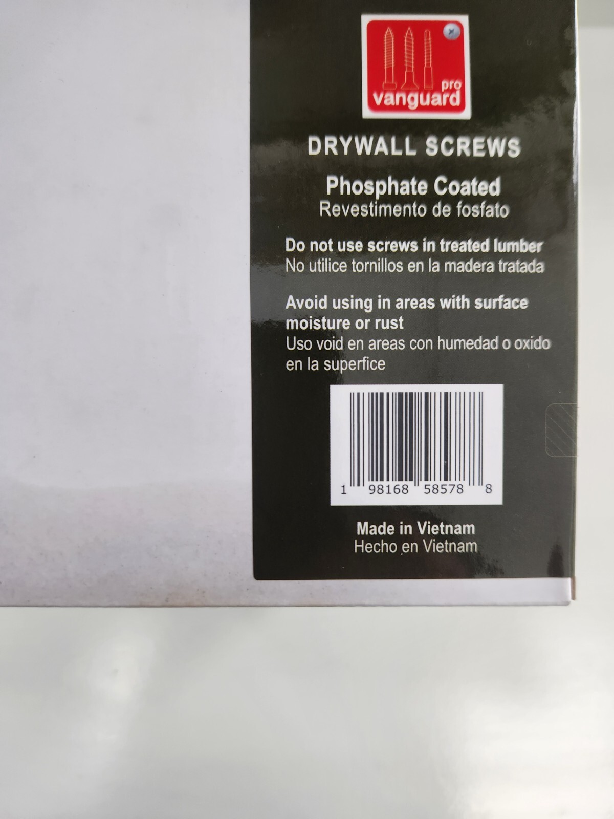 # 6 x 1-5/8″ Drywall Screws, Coarse, Sharp Point, Black Phosphate, 5LB