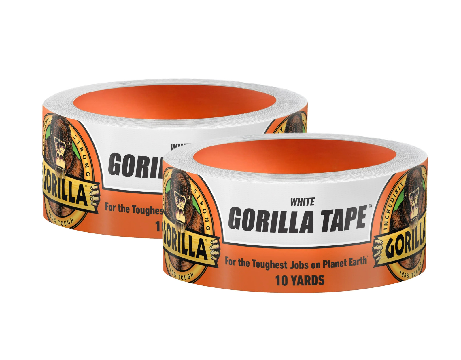 Gorilla Tape White Duct Tape 1.88″ x 10 yd – Pack of 2