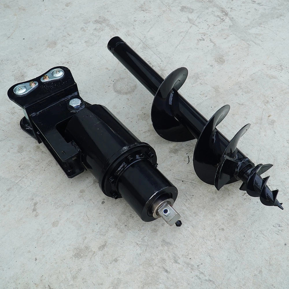 Mini Excavator Attachment Hydraulic 200mm Auger Drill with 30mm Pin FREE SHIP