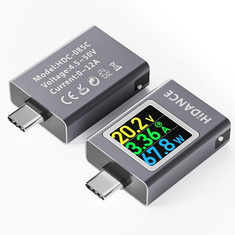 13 in 1 USB C Tester Power Meter 50V 12A Digital Multimeter PD3.1 Type C Detecto