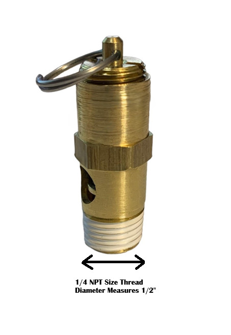 American Made 1/4″ NPT Air Compressor Tank Safety Release Pop Off Valve 135 PSI