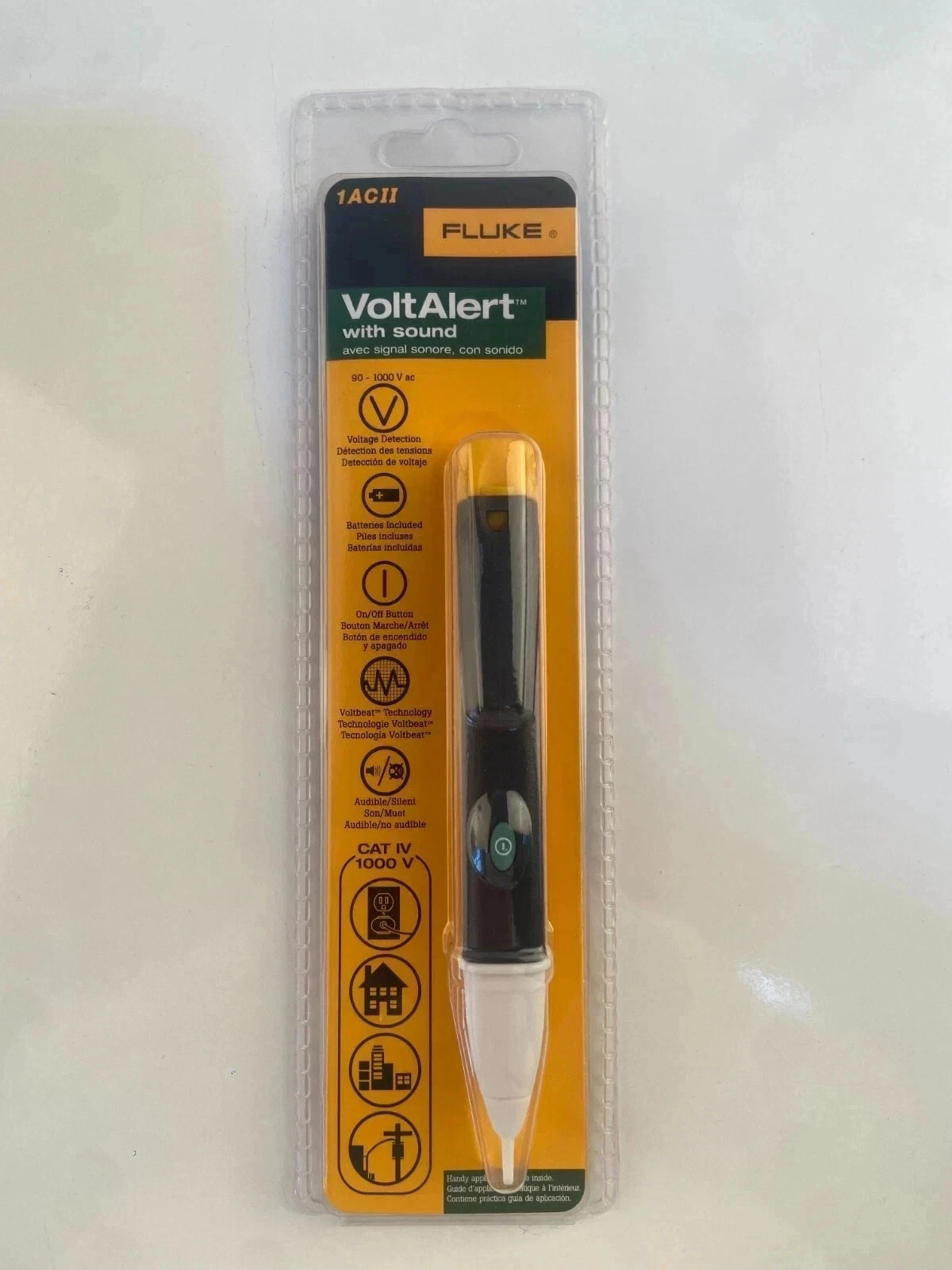 Fluke 1AC II VoltAlert Non-Contact Voltage Tester, Pocket-Sized, 90-1000V AC-NEW